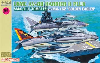 DML AV8B Harrier II Tomcat & Golden Eagle USMC Plastic Model Airplane Kit 1/144 Scale #4622