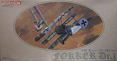 DML Fokker Dr.I Knights of the Sky Collection Plastic Model Airplane Kit 1/48 Scale #590