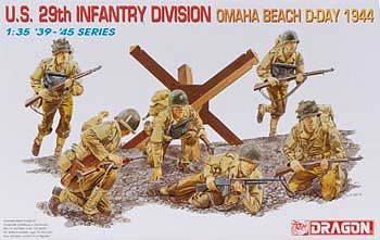 DML US 29th Infantry Div Omaha Beach D-Day (6) Plastic Model Military Figure 1/35 Scale #6211