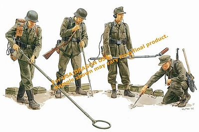 DML German Mine Detector Team (4 Figure Set) Plastic Model Military Figure Kit 1/35 Scale #6280