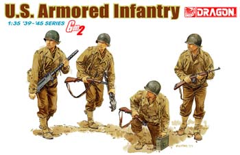 DML US Armored Infantry Gen 2 (4) Plastic Model Military Figure Kit 1/35 Scale #6366