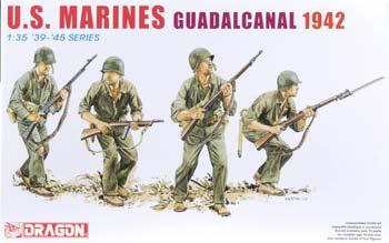 DML USMC Guadacanal 1942 (4) Plastic Model Military Figure 1/35 Scale #6379