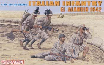 DML Italian Infantry El Alamein 42 (4) Plastic Model Military Figure Kit 1/35 Scale #6391