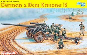 DML German s10cm Kanone 18 Field Gun Plastic Model Artillery Kit 1/35 Scale #6411