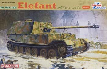 SdKfz 184 Elefant Tank w/Zimmerit Plastic Model Tank Kit 1/35 Scale ...