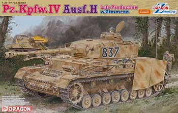 DML PzKpfw IV Ausf H Late Tank w/Zimmerit Plastic Model Tank Kit 1/35 ...