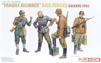 DML Fragile Alliance Axis Forces Balkan 1943 (4) Plastic Model Military Figure 1/35 Scale #6563