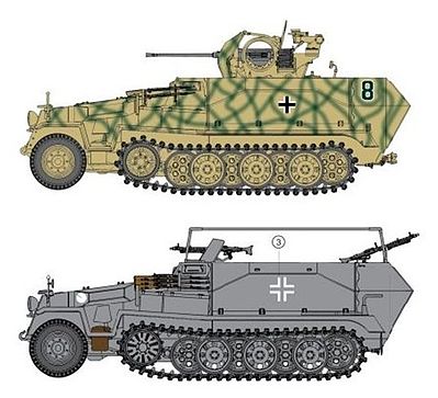 DML Sd.Kfz. 251/17 Ausf.C Command Version Plastic Model Military Vehicle 1/35 Scale #6592