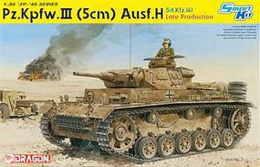 DML Sd.Kfz.141 Pz.Kpfw.III 5cm Ausf.H Plastic Model Military Tank Kit 1/35 Scale #6642