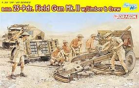 DML British 25-Pdr Field Gun Mk.II w/Limber/Crew Plastic Model Military Figure 1/35 Scale #6675