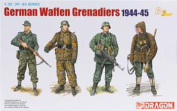 DML German Waffen Grenadiers 1944-45 (4) Plastic Model Military Figure Kit 1/35 Scale #6704