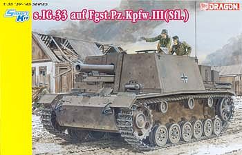DML sIG33 w/Fgst PzKpfw III (Sfl) Tank Plastic Model Tank Kit 1/35 Scale #6713