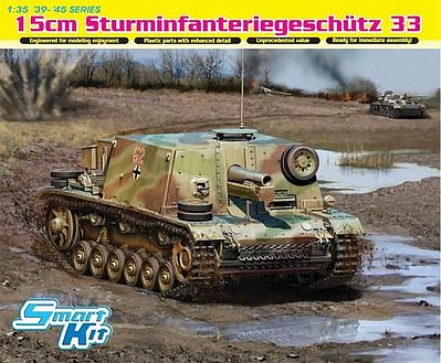 DML 15cm Sturm-Infanteriegeschutz 33 Plastic Model Tank Kit 1/35 Scale #6749