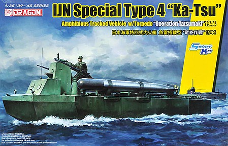 DML IJN 4 Ka-Tsu with Torpedo Operation Tatsumaki Plastic Model Military Vehicle Kit 1/35 #6849