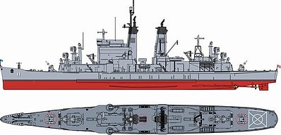 DML USS Chicago CG11 Baltimore Class Cruiser Plastic Model Crusier Kit 1/700 Scale #7121