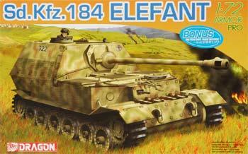 DML Sd.Kfz. 184 Elefant Armor Pro Series Plastic Model Tank Kit 1/72 Scale #7253
