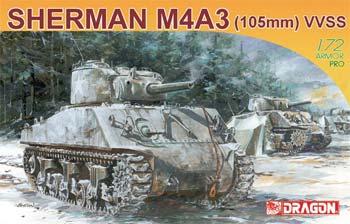 DML M4A3 Sherman 105mm Plastic Model Military Vehicle 1/72 Scale #7274