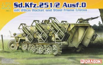 DML German Sd.Kfz.251 Ausf.D mit 28cm Crates Plastic Model Halftrack Kit 1/72 Scale #7348