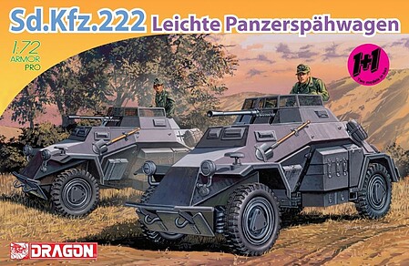 DML SD.KFZ.222 Leichte Panzerspahwagen Plastic Model Military Vehicle ...