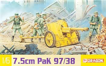 DML 7.5cm Pak 97/38 Plastic Model Artillery Kit 1/6 Scale #75028