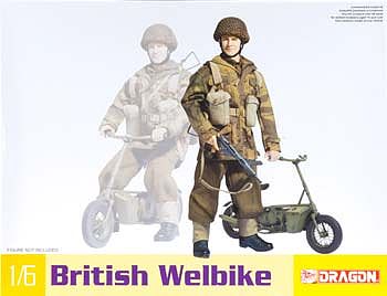 DML British Welbike Plastic Model Military Motorcycle 1/6 Scale #75034