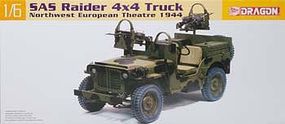 DML SAS Raider 4x4 Jeep NW Europe 1944 Plastic Model Military Jeep Kit 1/6 Scale #75042