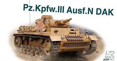 DML Pz.Kpfw.III Ausf.N DAK W/neoTrack Plastic Model Military Vehicle Kit 1/72 Scale #7634