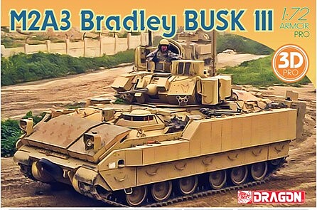 DML M2A3 Bradley Busk III Infantry Fighting Plastic Model Military Vehicle Kit 1/72 Scale #7678