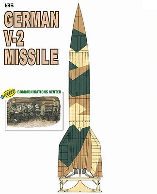 DML German V2 Missile & Comm Center with Crew Plastic Model Military Vehicle Kit 1/35 #9140
