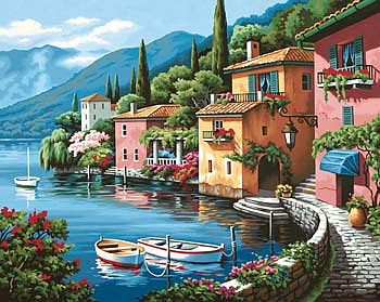 Dimensions Lakeside Village Paint By Number Kit #73-91425