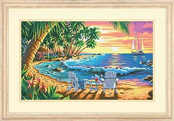 Dimensions Sunset Beach Paint By Number Kit #73-91444