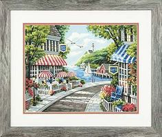 Dimensions Cafe By The Sea Paint By Number Kit #73-91455