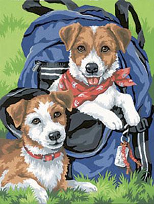 Dimensions Back Pack Buddies (Dogs) Paint By Number Kit #91150