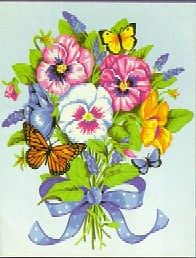 Dimensions Pansy Bouquet Paint By Number Kit #91394