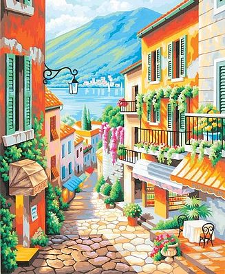 Dimensions Village Steps Paint By Number Kit #91466