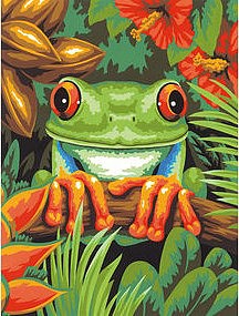 Dimensions Tree Frog Paint by Number (9x12) Paint By Number Kit #91617