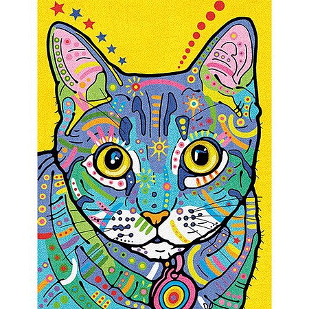 Dimensions Colorful Cat Pencil by Number 9 x 12