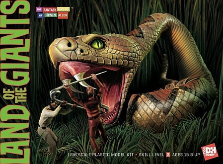 Doll-and-Hobby Land of the Giants Snake Scene Plastic Model Science Fiction Kit #1816