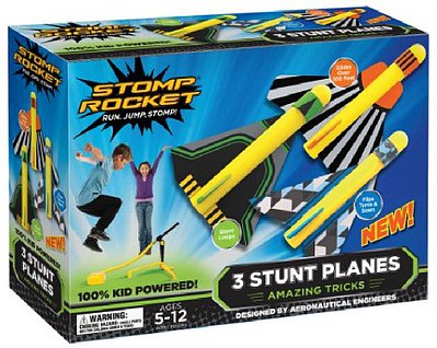 D&L Stunt Planes Stomp Rocket Set (3 planes, stand, stomp pad)