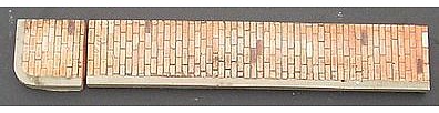 DioramasPlus Brick Sidewalk with Corner Sections (5pcs) Plaster Model Building Kit 1/35 Scale #10