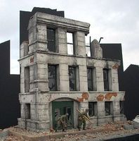 DioramasPlus Ruined Small 3-Story Government Building Plaster Model Building Kit 1/35 Scale #2