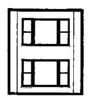 Design-Preservation Two Story 20th Century Window HO Scale Model Railroad Building Accessory #30164