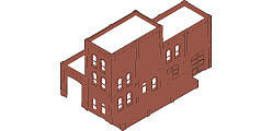 Design-Preservation Modular Building System(TM) Four-in-One #2 Kit HO Scale Model Railroad Building #35300