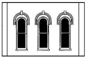 Design-Preservation Arched Window Wall O Scale Model Railroad Building Accessory #90102