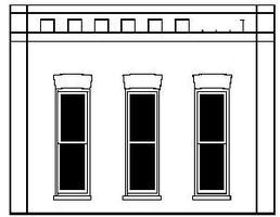 Design-Preservation Squared Window Wall O Scale Model Railroad Building Accessory #90105