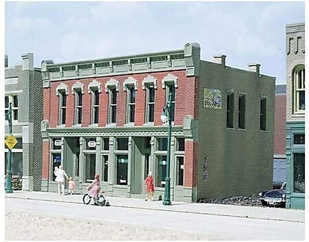 Design-Preservation Front Street Building Kit HO Scale Model Railroad Building #woo12000