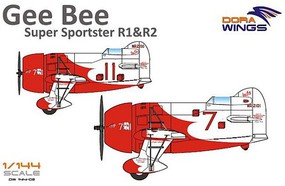 Dora Gee Bee Super Sportster R1/R2 Aircraft (2 in 1) Plastic Model Airplane Kit 1/144 #14402
