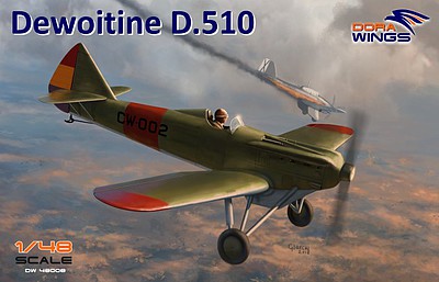 Dora Dewoitine D510 Spanish Civil War Monoplane Fighter Plastic Model Airplane Kit 1/48 #48008