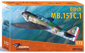 Dora Bloch MB151C1 Fighter (New Tool) Plastic Model Airplane Kit 1/72 Scale #72026