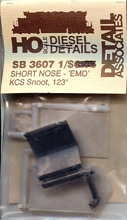 Detail-Assoc HO Diesel Short Nose EMD KCS, 123 (1)